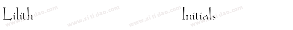 Lilith Initials Medium字体转换